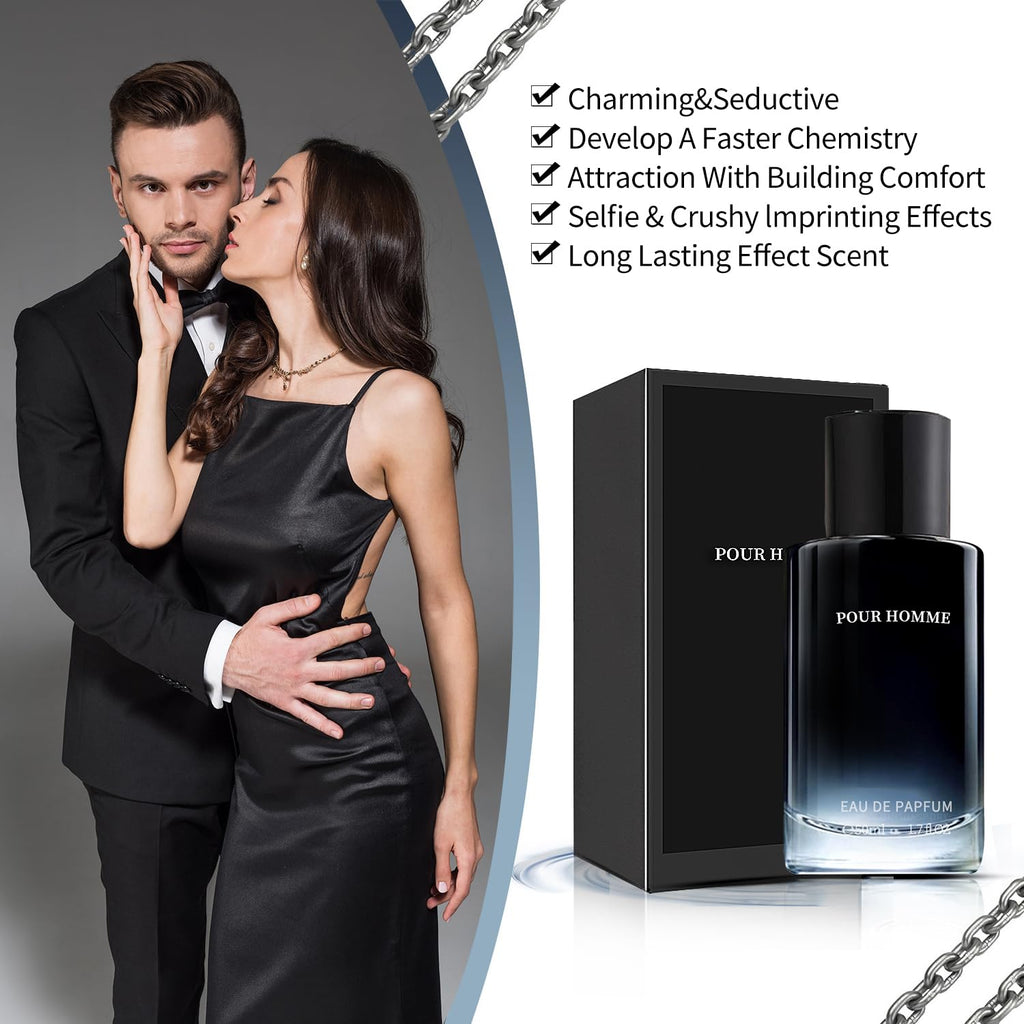 Men's hypnotic perfume, men's eau de toilette, (Philo_mone) fresh, warm, unique, rich fragrance 1.7 Fl Oz/50 ML Holiday Gift long-lasting fragrance spray, portable cologne perfume, affordable