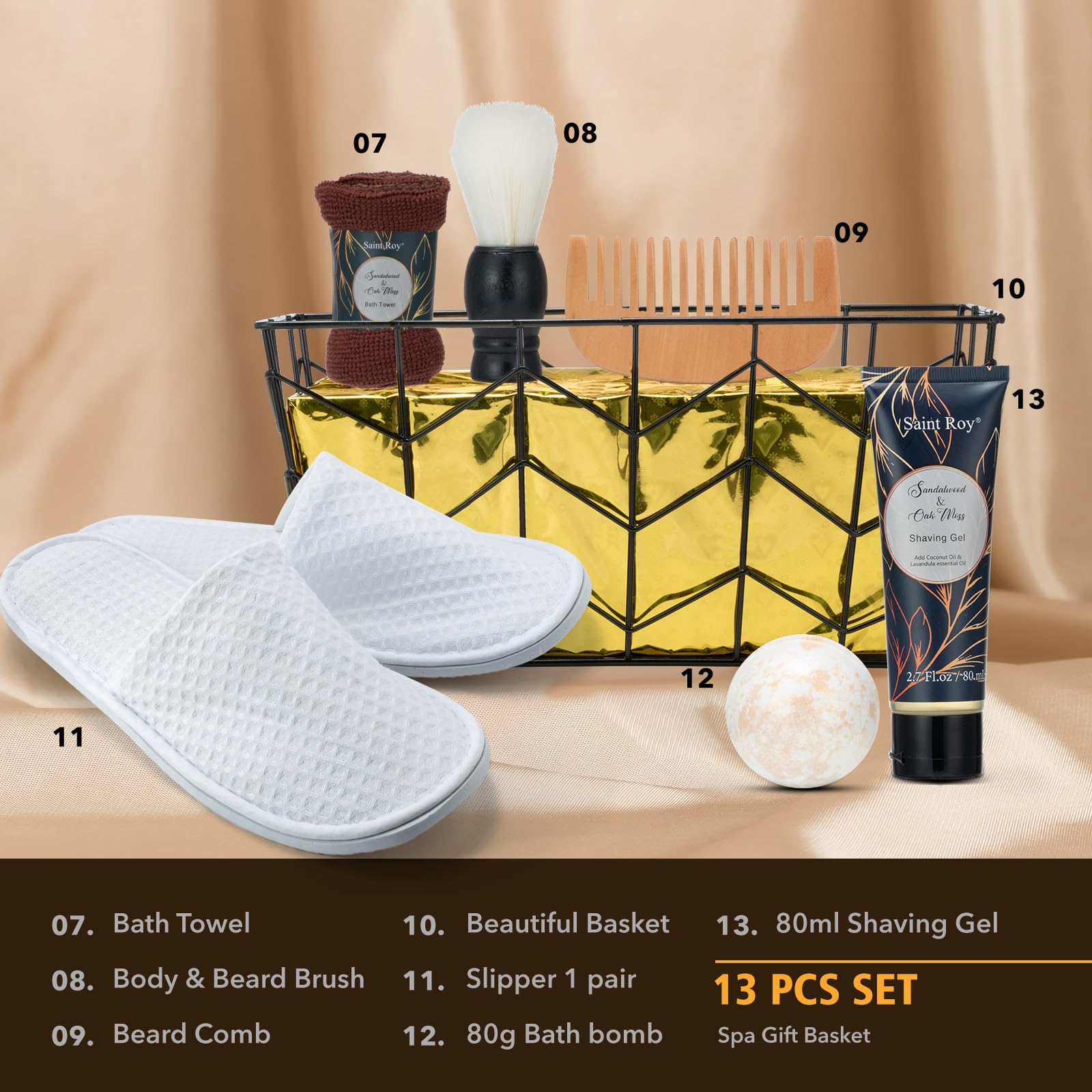 Fathers Day Christmas Gift Baskets, Birthday Gifts Spa Kit for Men Classic Perfume Bath Gift Set and Shower Gift Basket Self Care Shaving Kit Mens Bath Beard Spa Gifts Baskets Mens Gift Set beauty kit