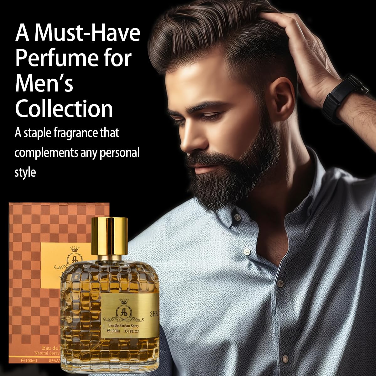 Cologne for Men, 3.4 oz Eau De Toilette Spray, Men's Fragrance Long Lasting - Day and Evening Scent-100 ml