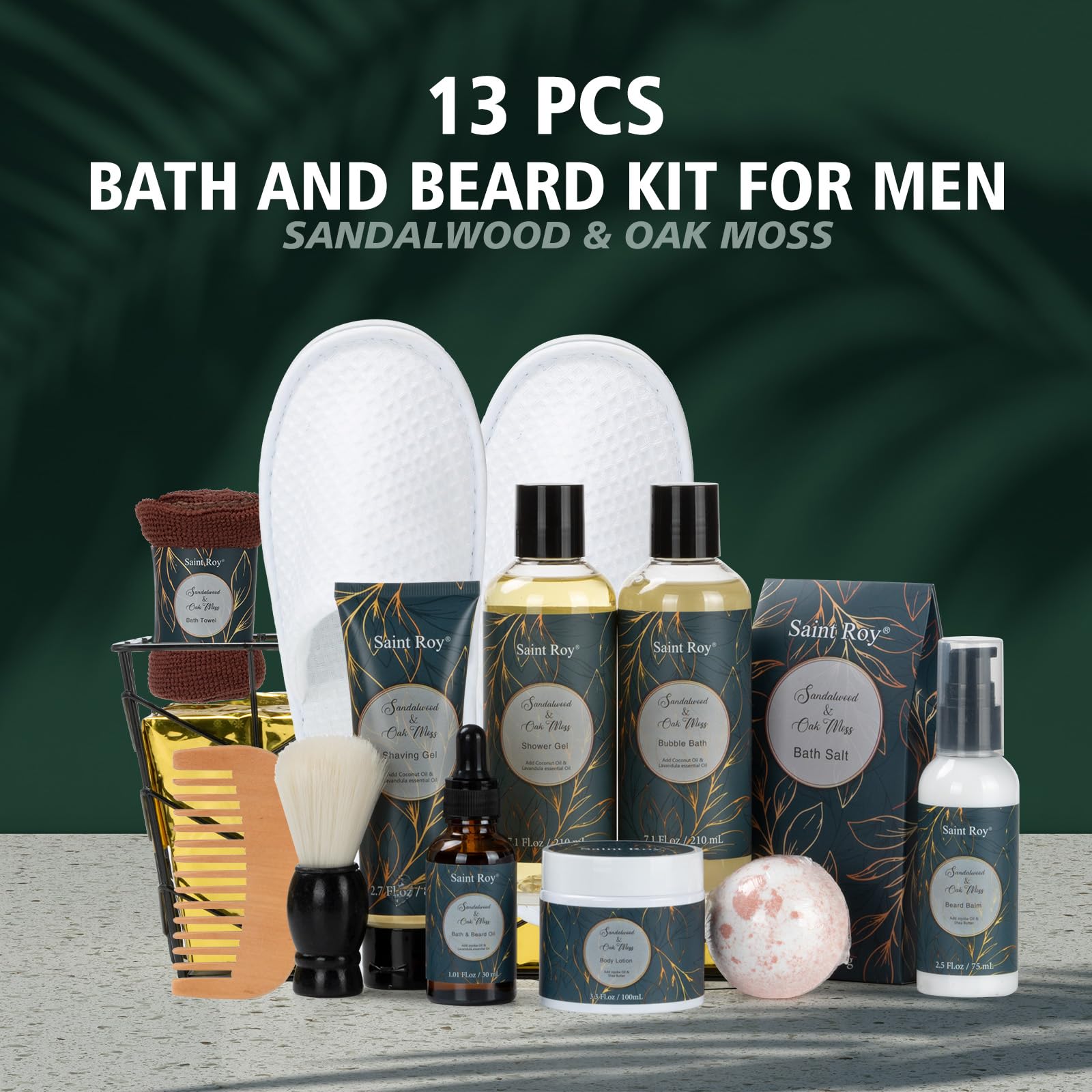 Fathers Day Christmas Gift Baskets, Birthday Gifts Spa Kit for Men Classic Perfume Bath Gift Set and Shower Gift Basket Self Care Shaving Kit Mens Bath Beard Spa Gifts Baskets Mens Gift Set beauty kit