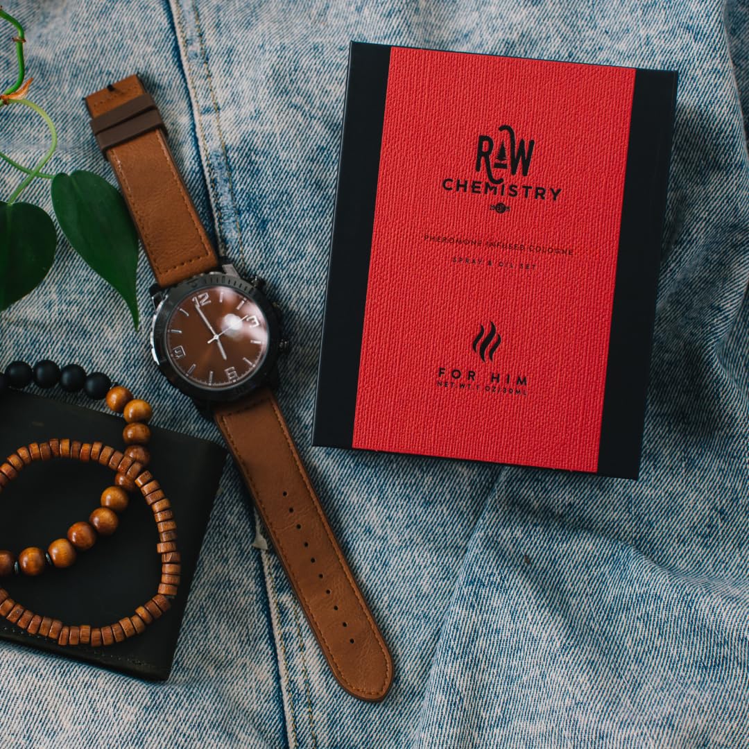 RawChemistry For Him, Pheromone Infused Cologne Spray - Bold, Extra Strength Infused Formula 1 Fl. oz