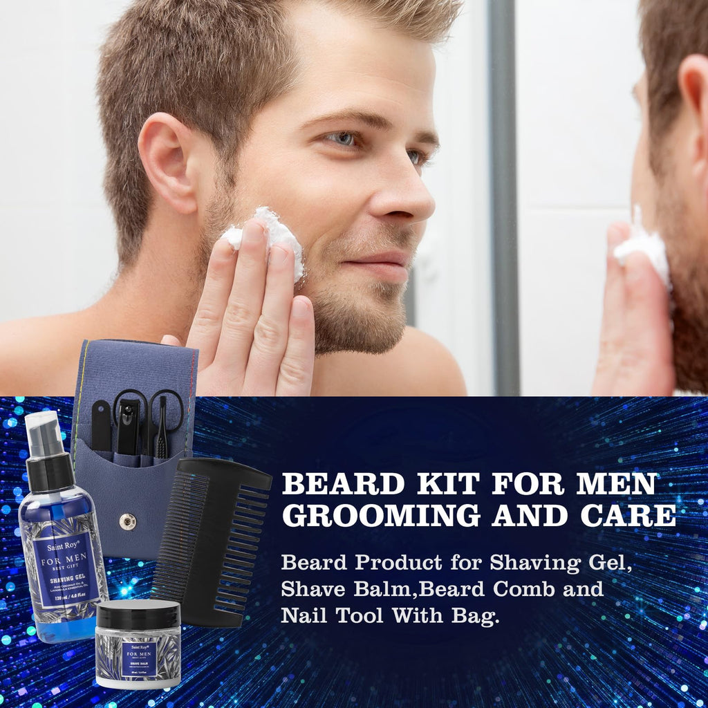 Fathers Day Christmas Gift Baskets, Birthday Gifts Spa Kit for Men Classic Perfume Bath Gift Set and Shower Gift Basket Self Care Shaving Kit Mens Bath Beard Spa Gifts Baskets Mens Gift Set beauty kit