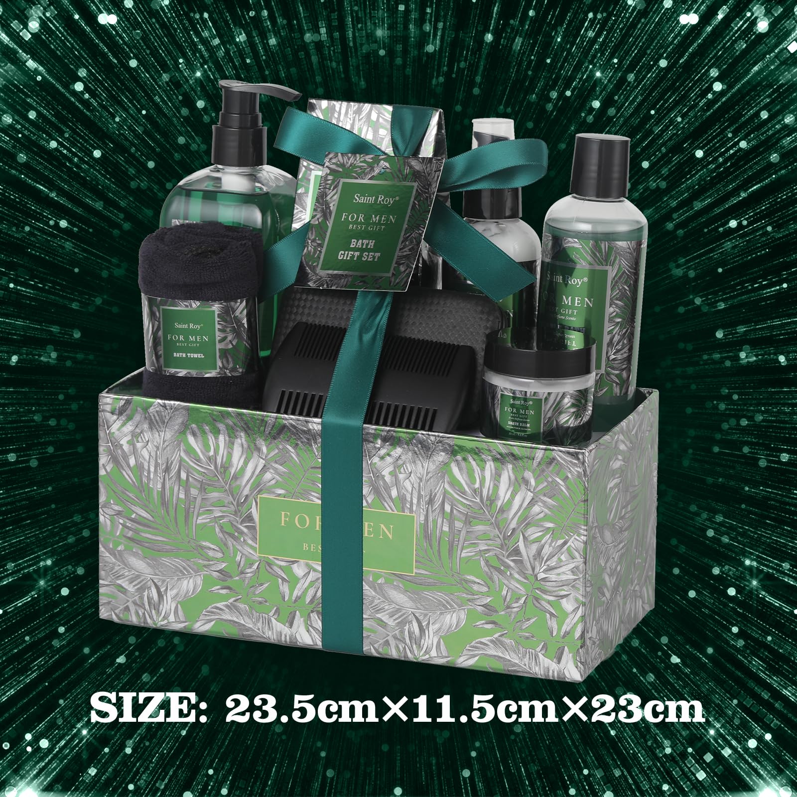 Fathers Day Christmas Gift Baskets, Birthday Gifts Spa Kit for Men Classic Perfume Bath Gift Set and Shower Gift Basket Self Care Shaving Kit Mens Bath Beard Spa Gifts Baskets Mens Gift Set beauty kit